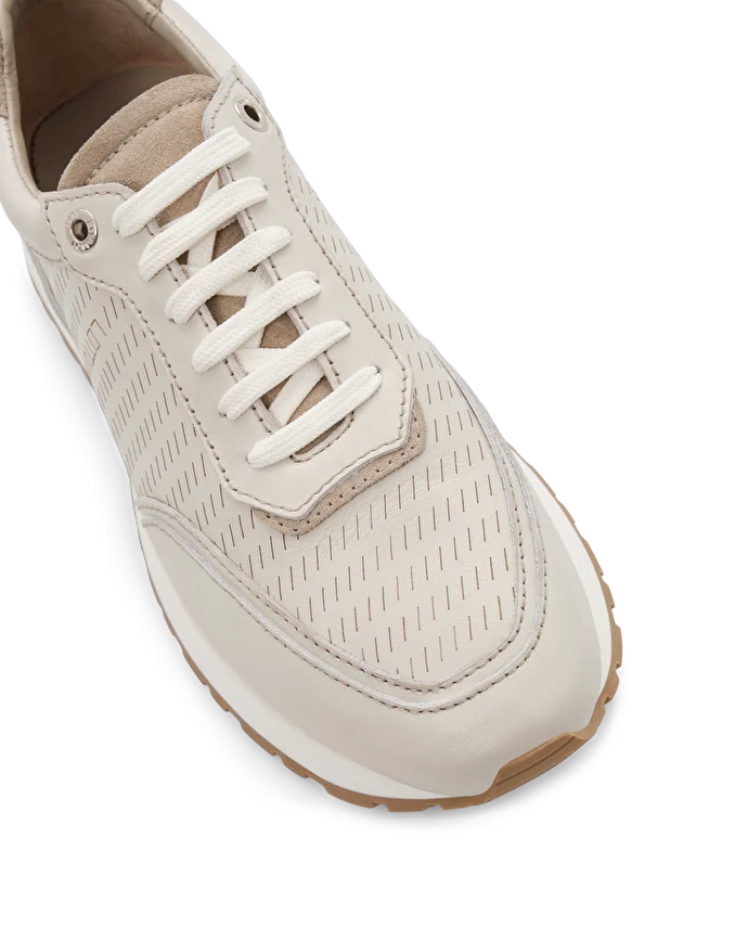 Lottusse Sneakers Dianne Cuir De Veau Blanc Cassé