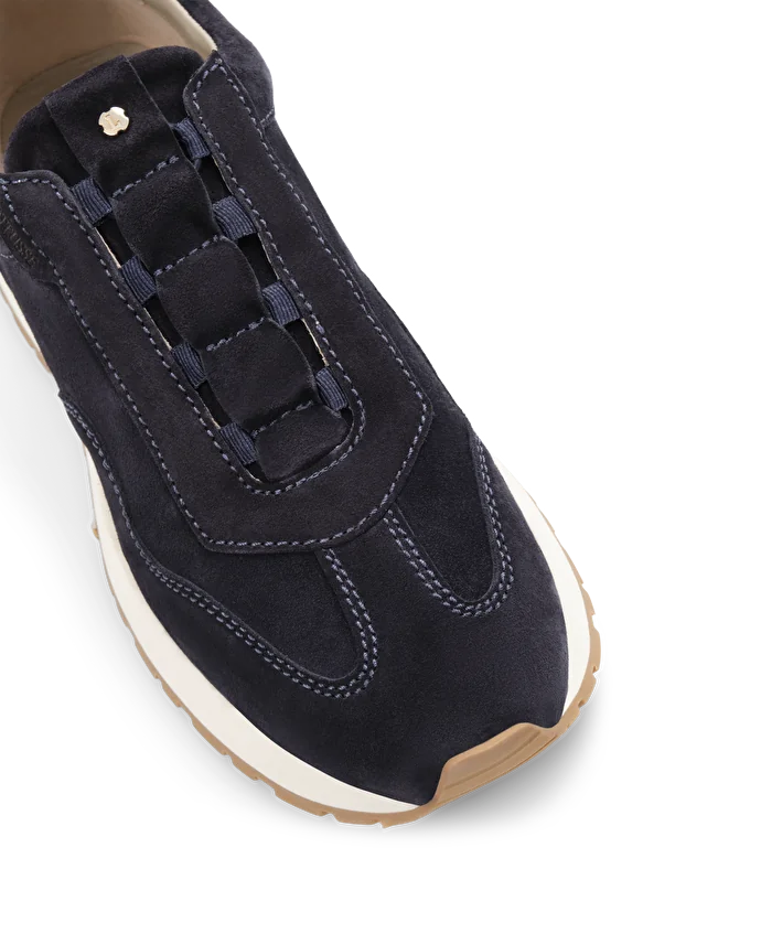 Lottusse Sneakers Dianne Cuir De Veau Bleu Marine