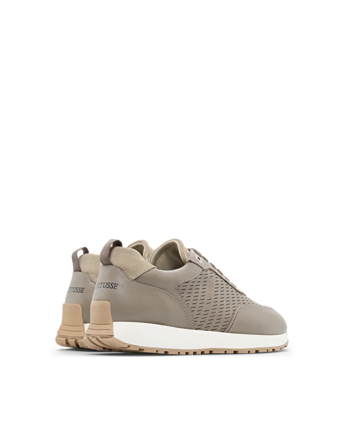 Lottusse Sneakers Dianne Cuir De Veau Marron Foncé