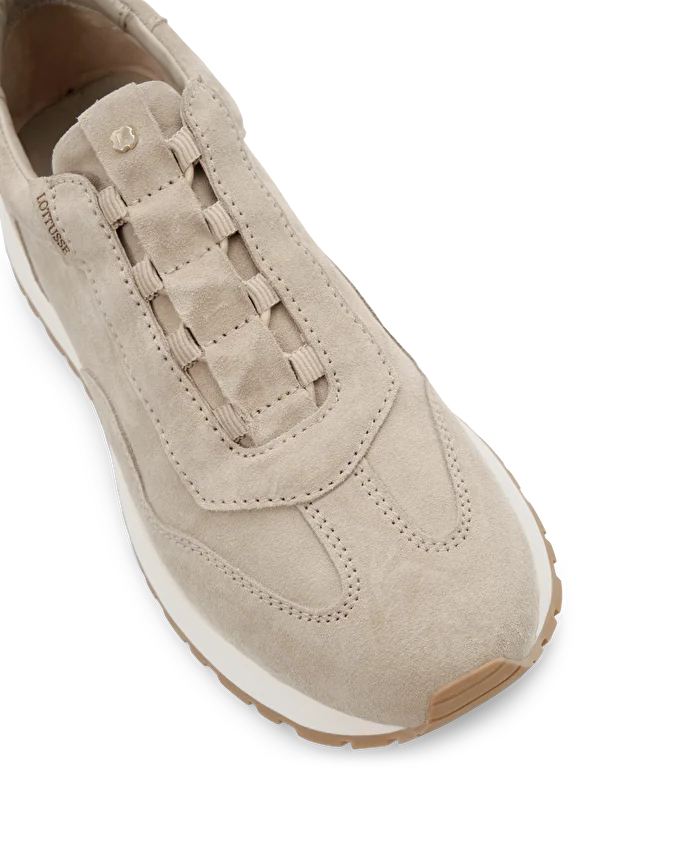 Lottusse Sneakers Dianne Cuir De Veau Taupe