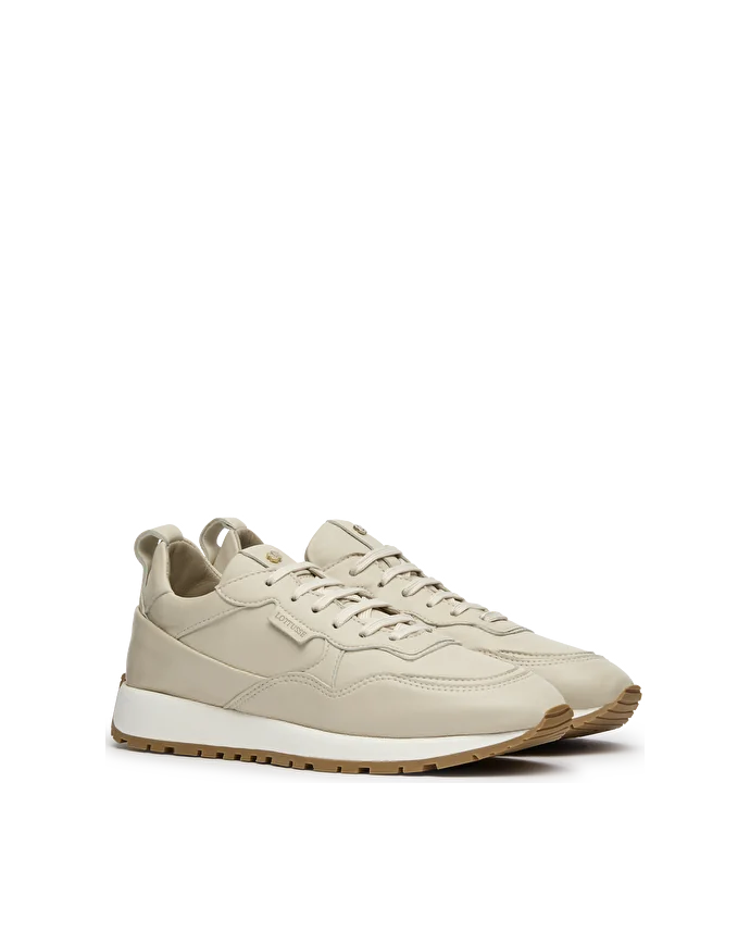 Lottusse Sneakers Douces D'agneau Blanc Cassé
