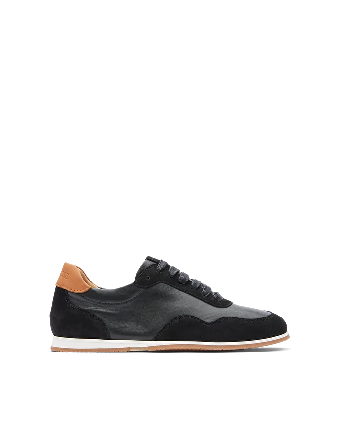 Lottusse Sneakers En Cuir De Chèvre Doux Noir