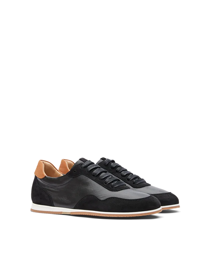 Lottusse Sneakers En Cuir De Chèvre Doux Noir
