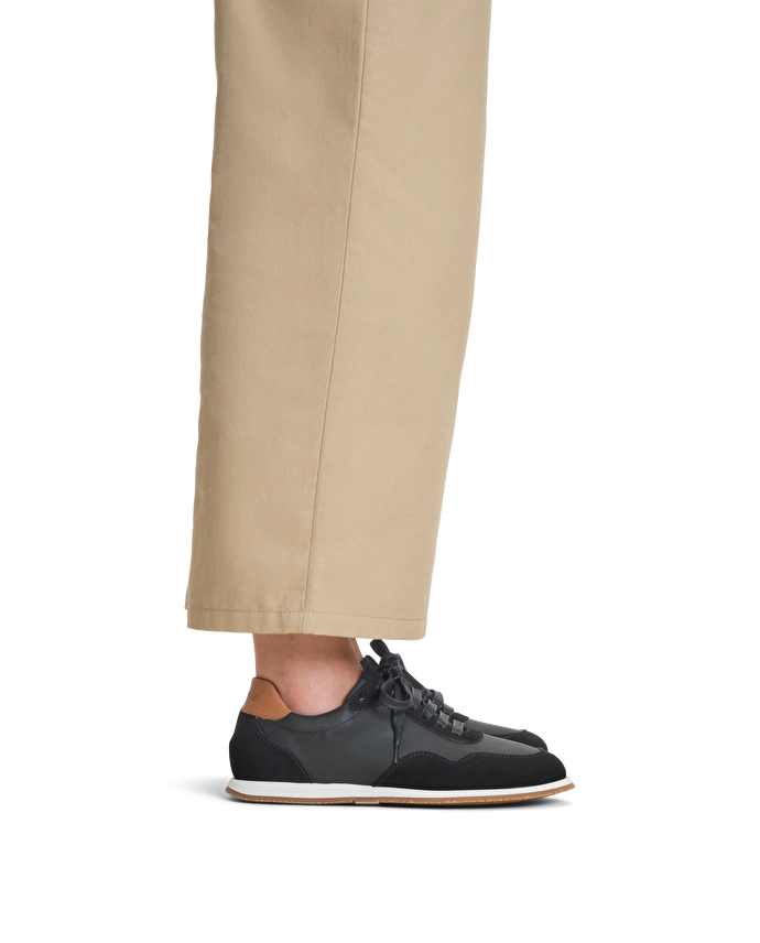 lottusse Sneakers En Cuir De Chèvre Doux Noir