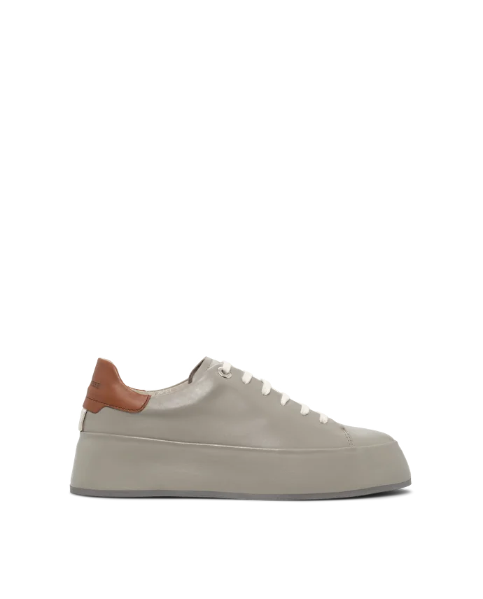 Lottusse Sneakers Puket Cuir D'Agneau Gris