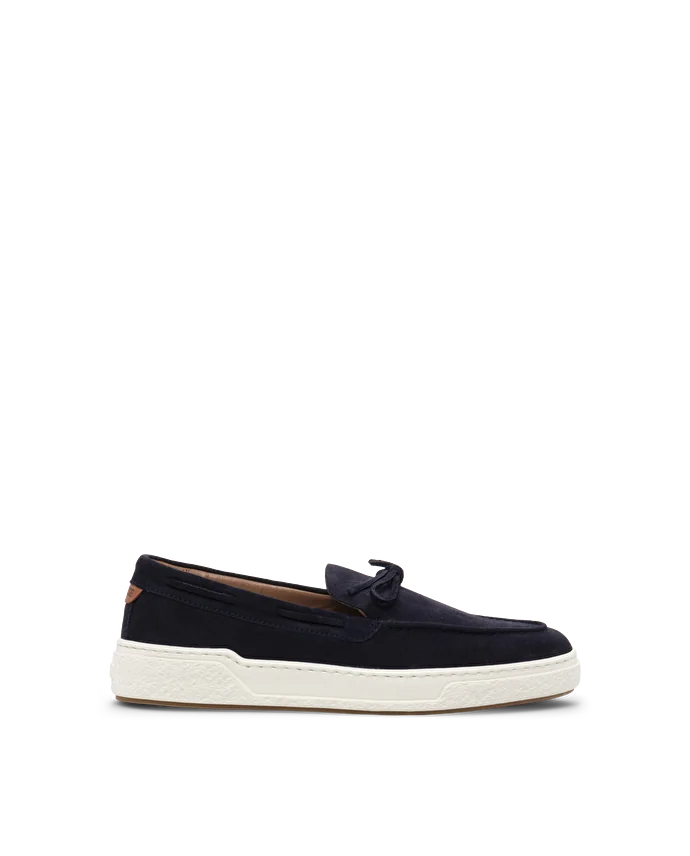 lottusse Sneakers Torino Cuir de Veau Bleu Marine