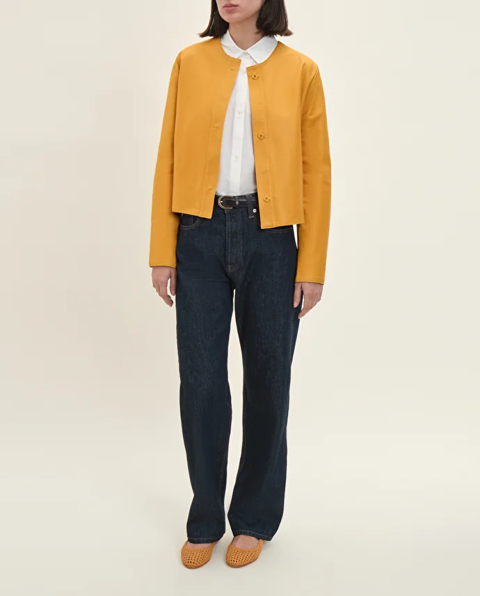 Lottusse Veste Barcelona Cuir D'Agneau Jaune