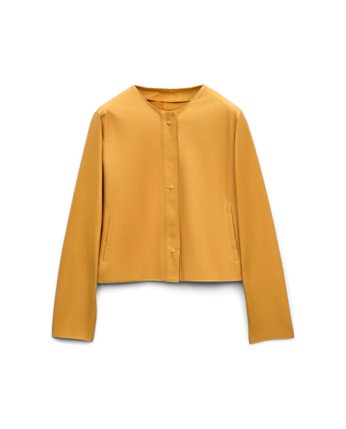 lottusse Veste Barcelona Cuir d'Agneau Jaune