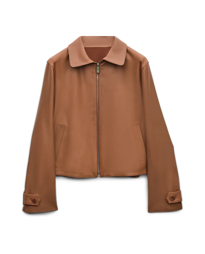 lottusse Veste Barcelona Cuir d'Agneau Marron