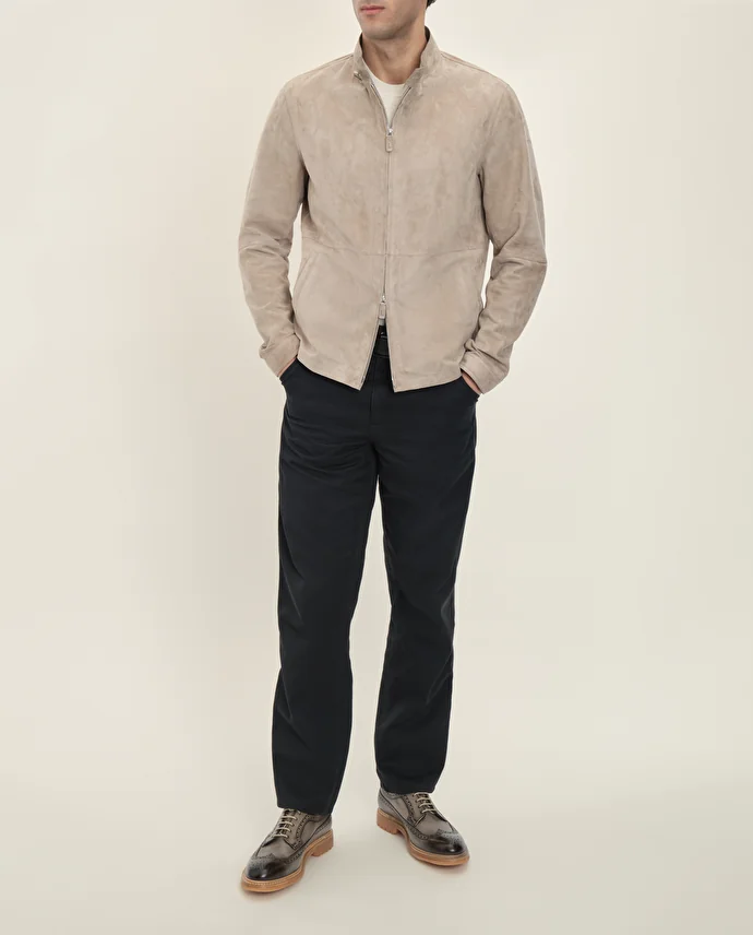Lottusse Veste Barcelona Cuir D'Agneau Taupe