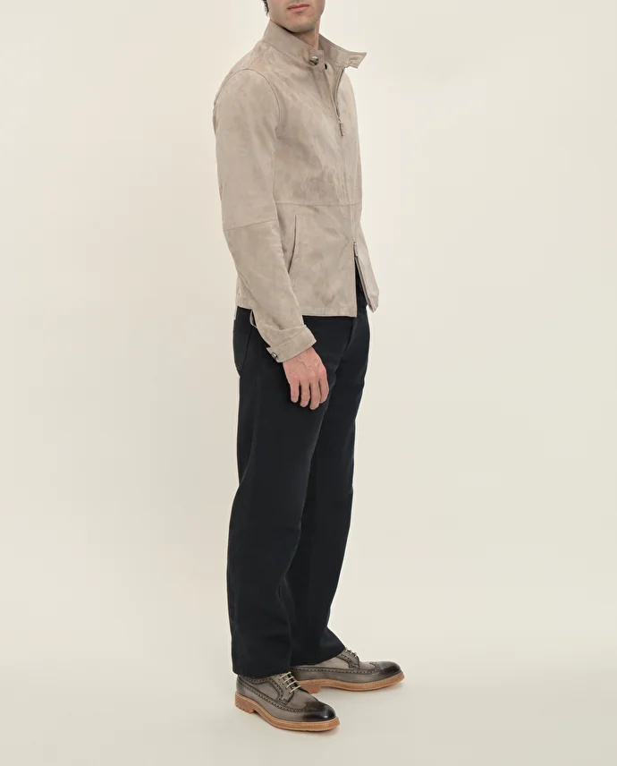 Lottusse Veste Barcelona Cuir D'Agneau Taupe