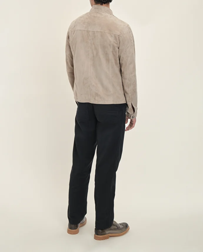 Lottusse Veste Barcelona Cuir D'Agneau Taupe