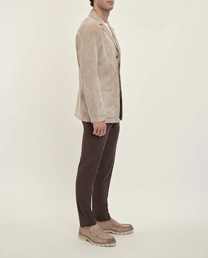 Lottusse Veste Barcelona Cuir D'Agneau Taupe