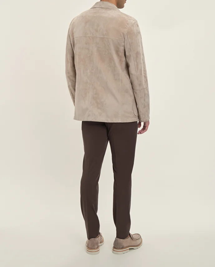 Lottusse Veste Barcelona Cuir D'Agneau Taupe