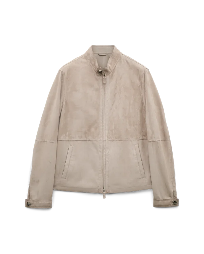 lottusse Veste Barcelona Cuir d'Agneau Taupe