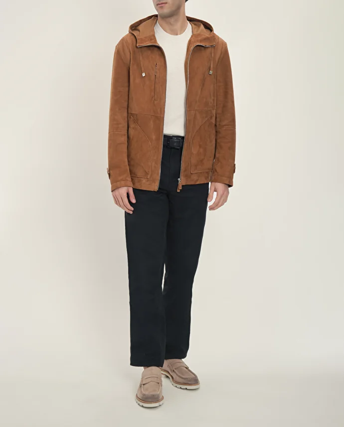 Lottusse Veste Boston Cuir D'Agneau Marron