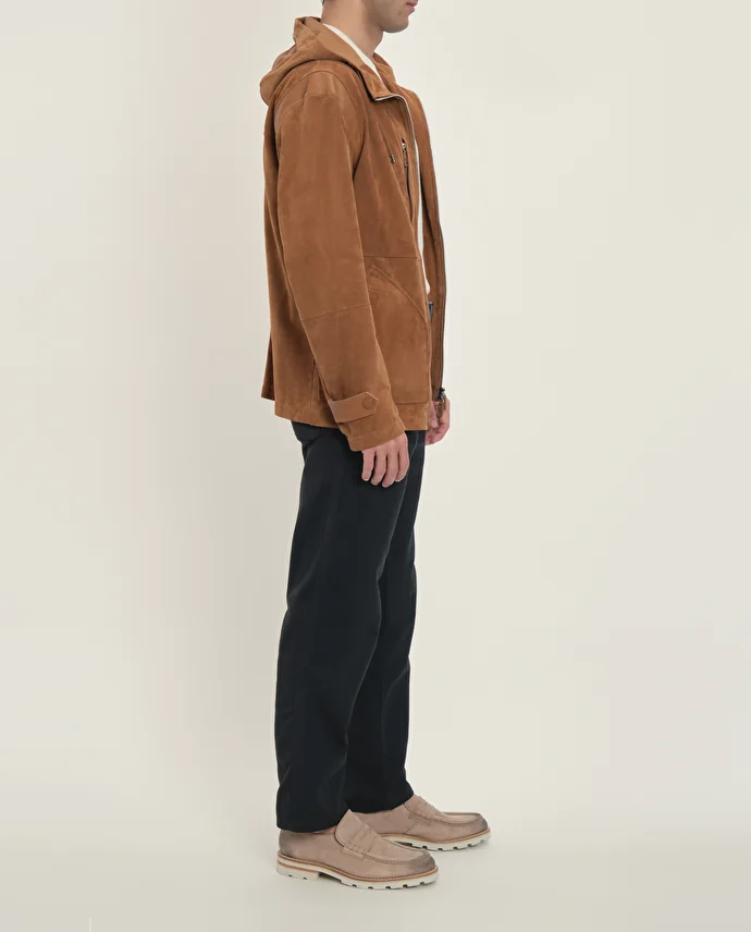 Lottusse Veste Boston Cuir D'Agneau Marron