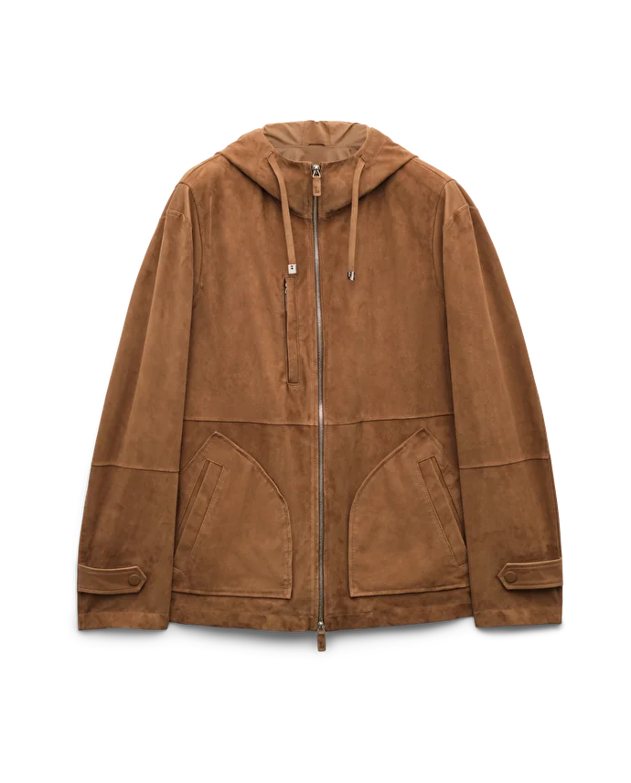 lottusse Veste Boston Cuir d'Agneau Marron