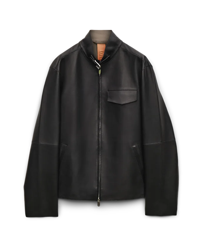 lottusse Veste Cork Cuir d'Agneau Noir