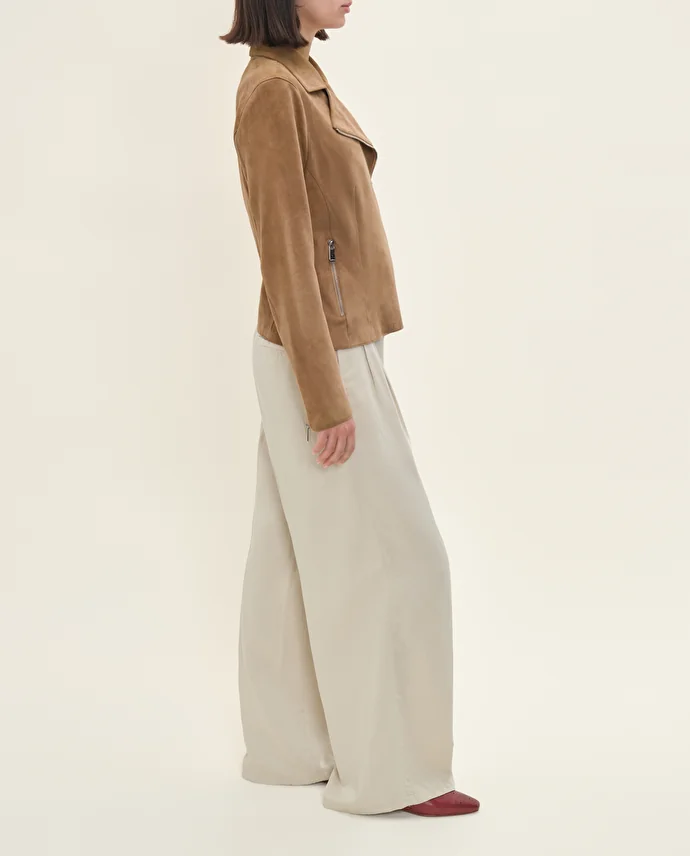 Lottusse Veste Cork Cuir De Chèvre Beige