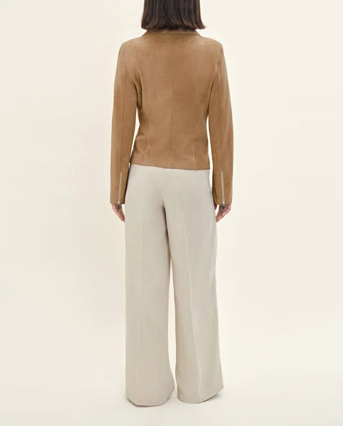 Lottusse Veste Cork Cuir De Chèvre Beige