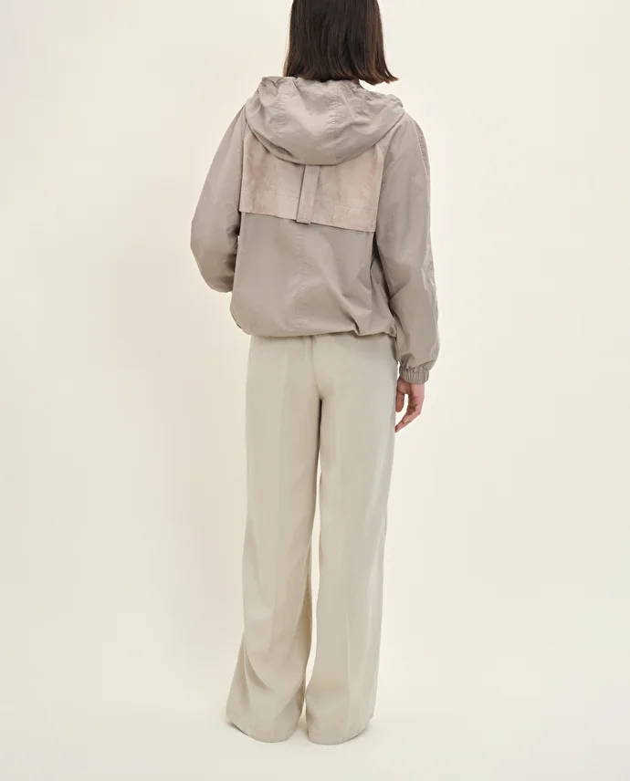 Lottusse Veste Hobart Cuir D'Agneau Gris