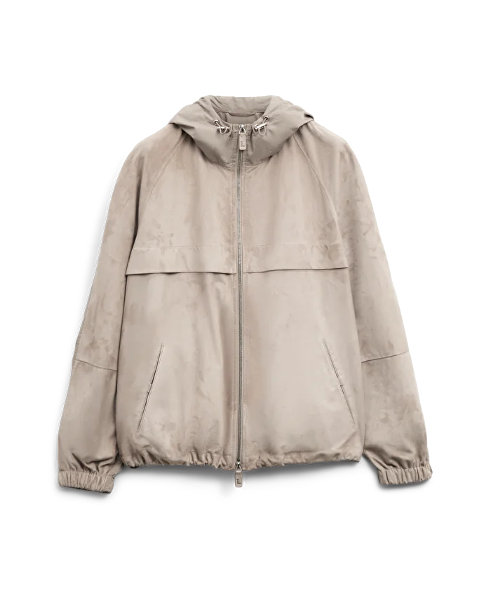 lottusse Veste Hobart Cuir d'Agneau Gris