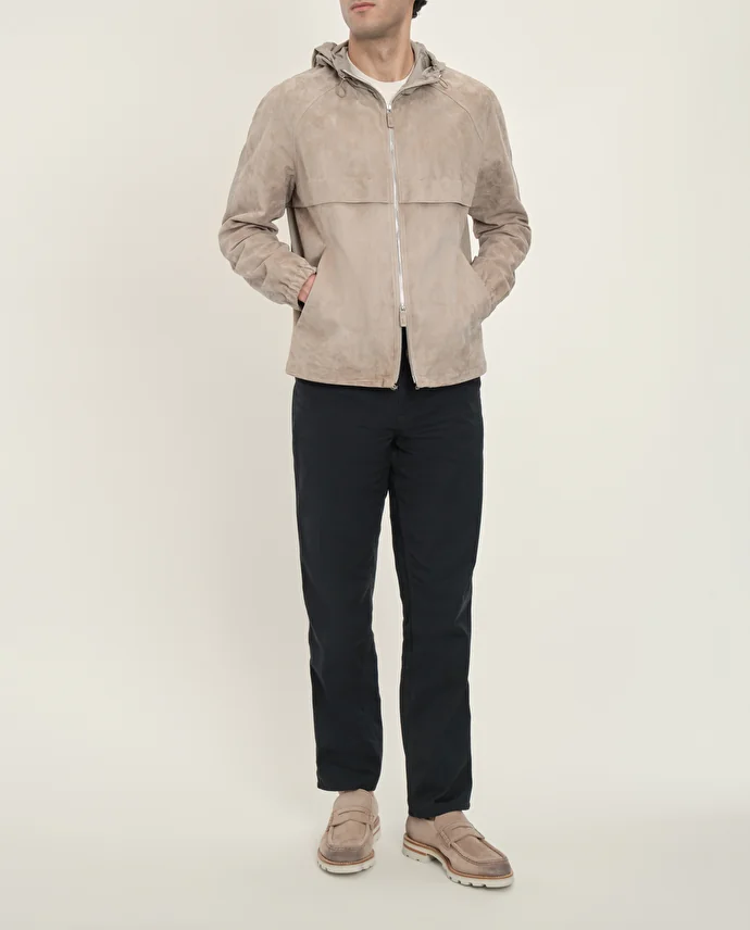 Lottusse Veste Hobart Cuir D'Agneau Taupe