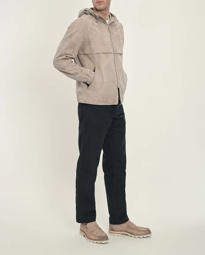 Lottusse Veste Hobart Cuir D'Agneau Taupe