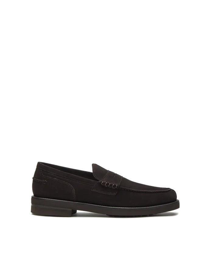 lottusse Mocassins à bande Daytona en cuir de Veau Mocha