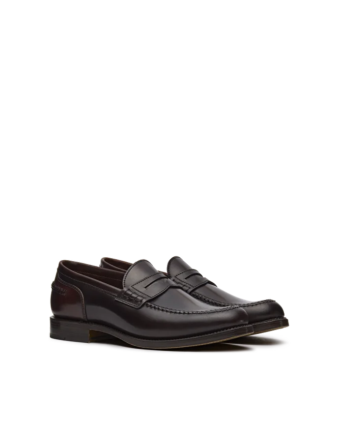 Lottusse Mocassins à Bande Kingstown En Cuir De Cheval Noir