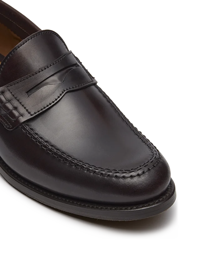 Lottusse Mocassins à Bande Kingstown En Cuir De Cheval Noir