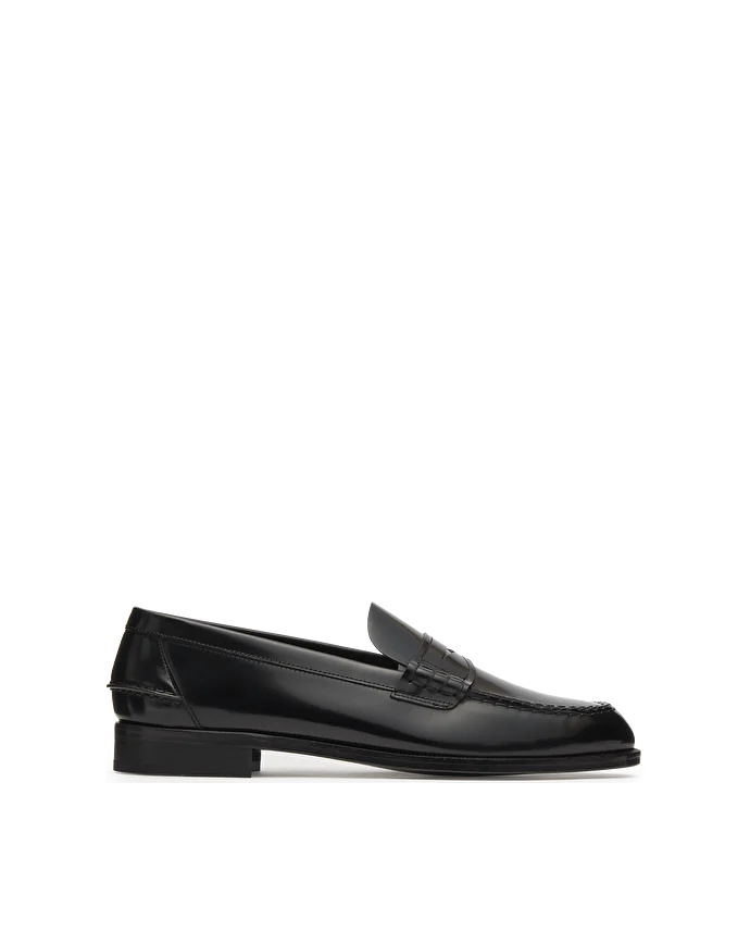 lottusse Mocassins à bande Liberty en cuir de Veau Noir