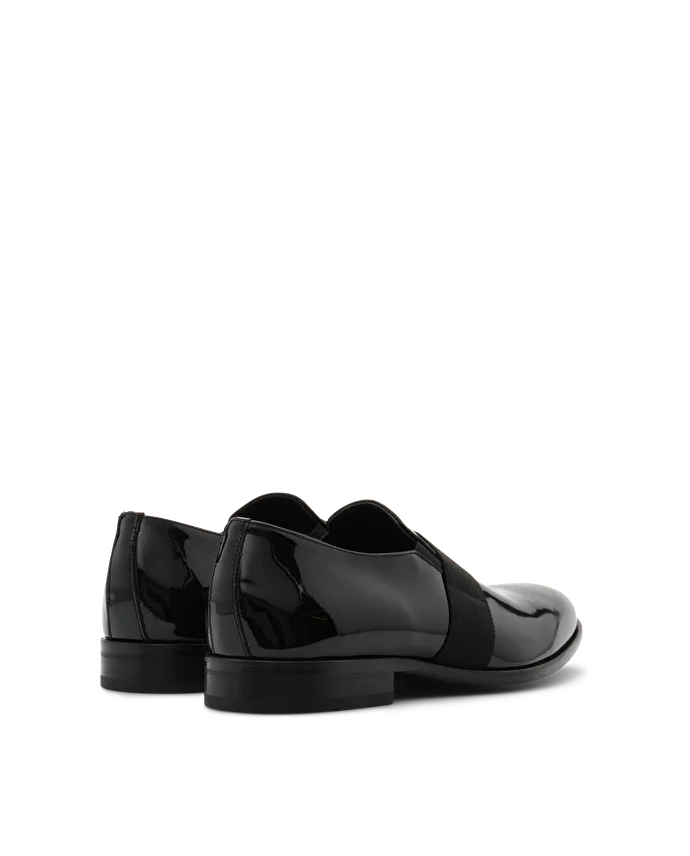 Lottusse Mocassins à Bande Regency En Cuir De Veau Noir