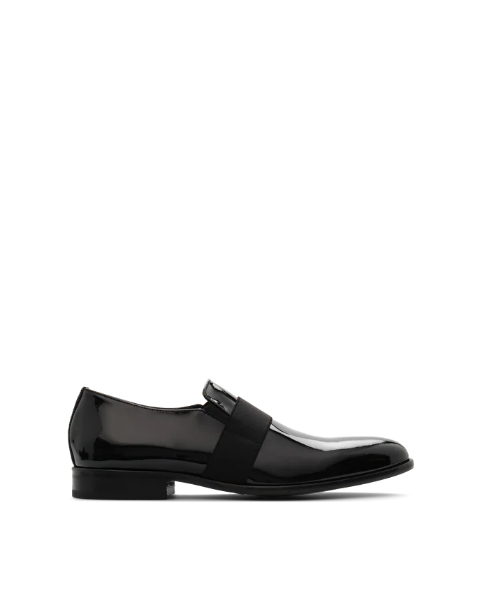 lottusse Mocassins à bande Regency en cuir de Veau Noir