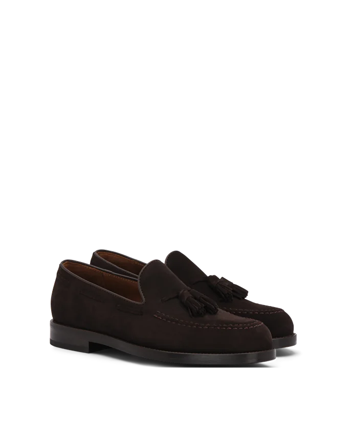 Lottusse Mocassins à Glands Class En Cuir De Veau Mocha