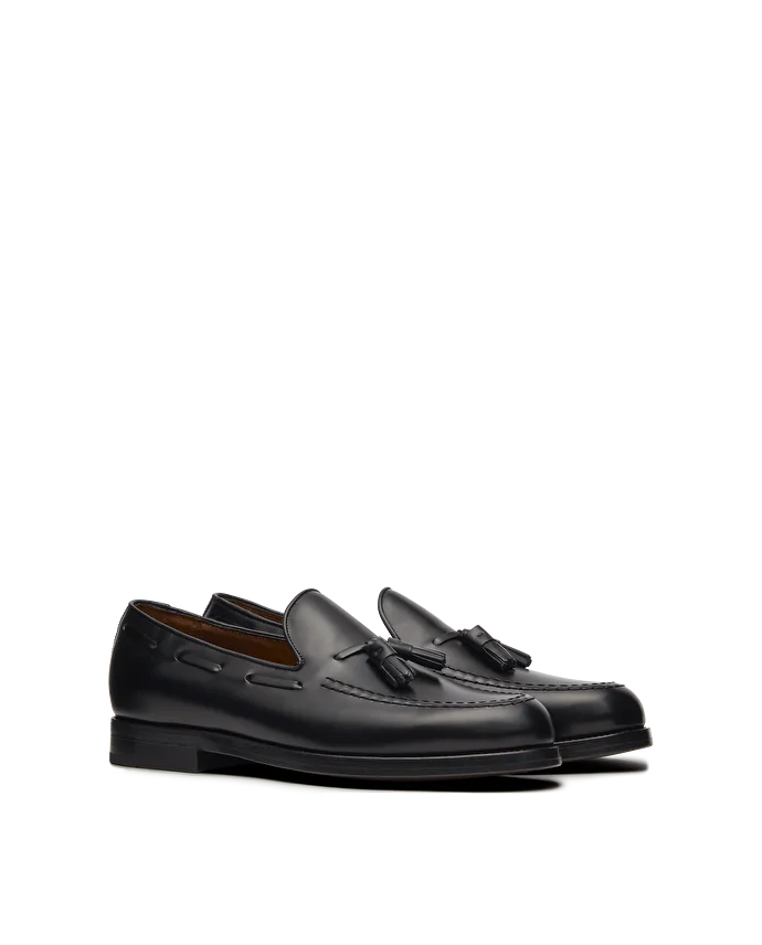 Lottusse Mocassins à Glands Class En Cuir De Veau Noir