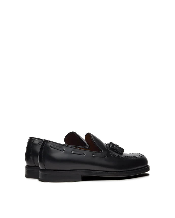 Lottusse Mocassins à Glands Class En Cuir De Veau Noir