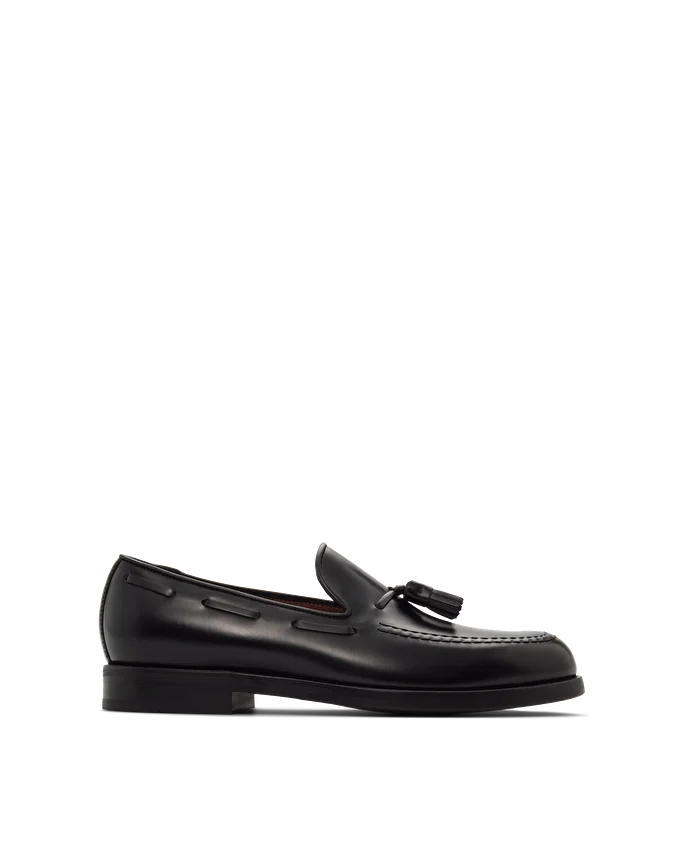 lottusse Mocassins à glands Class en cuir de Veau Noir