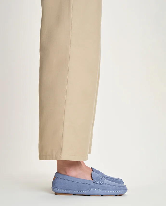 lottusse Mocassins Sporting Cuir de Veau Bleu clair