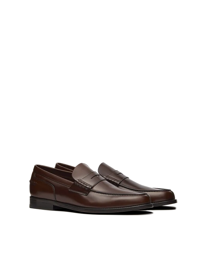 Lottusse Mocassinsà Bande Daytona En Cuir De Veau Brun