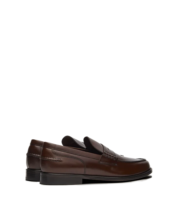 Lottusse Mocassinsà Bande Daytona En Cuir De Veau Brun