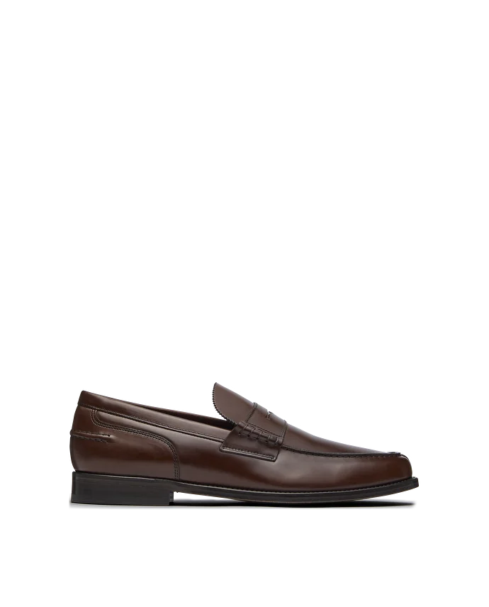 lottusse Mocassinsà bande Daytona en cuir de Veau Brun