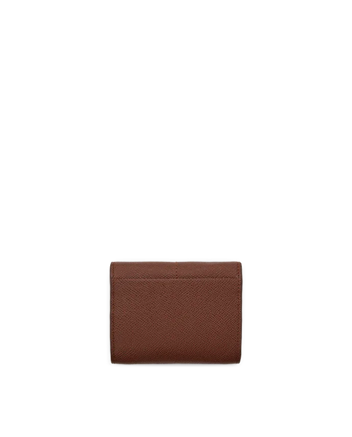 Lottusse Portefeuille En Cuir De Vache Avec Boutons Marron