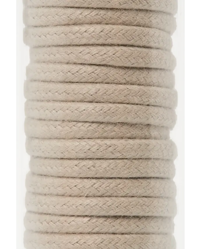 Lottusse Pot En Verre Avec Cordon Ciré Beige De 80 Cm