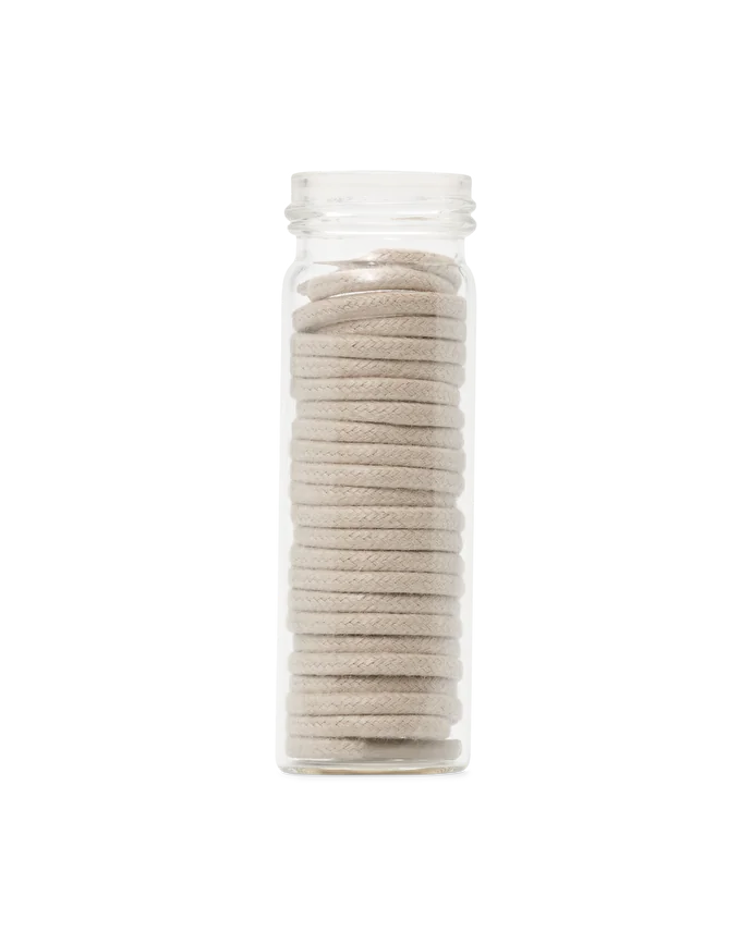 lottusse Pot en verre avec cordon ciré beige de 80 cm