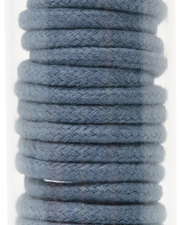 Lottusse Pot En Verre Avec Cordon Ciré Céleste De 80 Cm