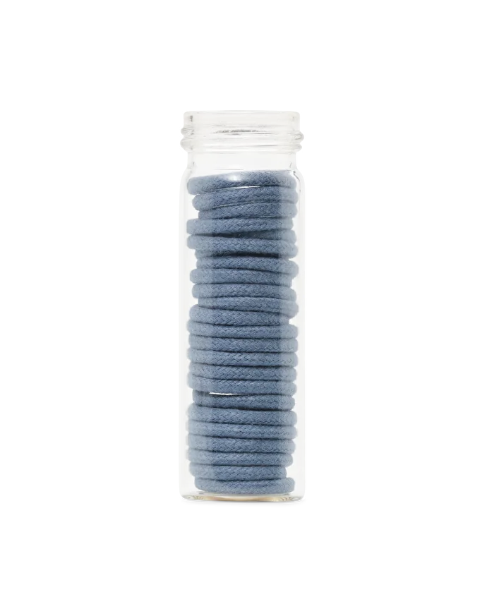 lottusse Pot en verre avec cordon ciré céleste de 80 cm