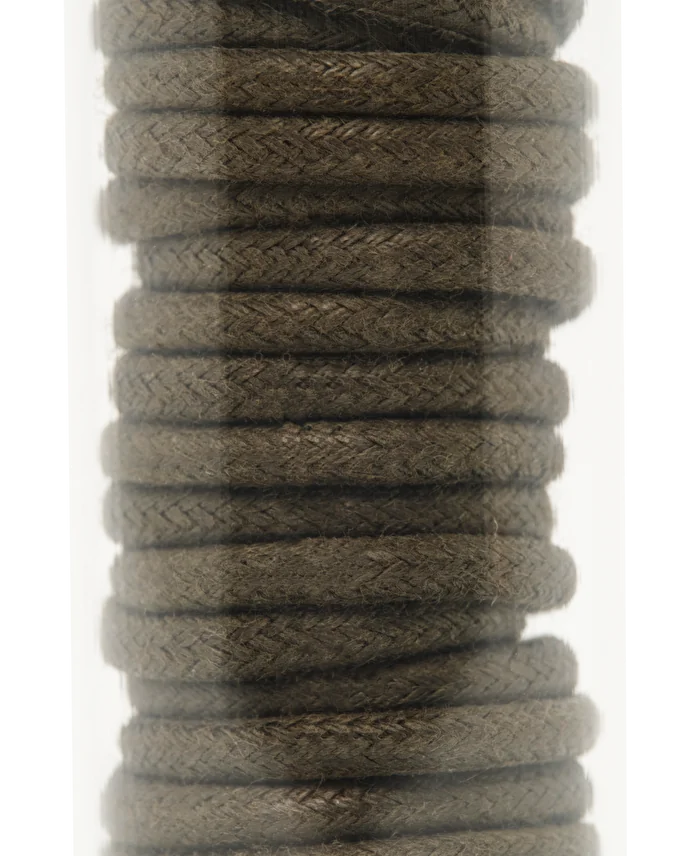 Lottusse Pot En Verre Avec Cordon Ciré Kaki De 80 Cm