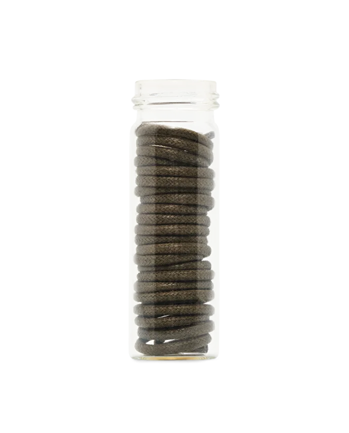 lottusse Pot en verre avec cordon ciré kaki de 80 cm